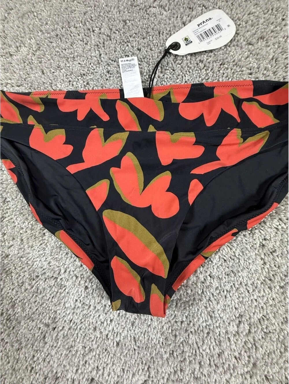 NWT Prana Summer Wave Bottom Size XL Rose Fire Indo Disco $58
